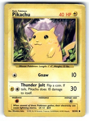 Base Set #058/102 Pikachu