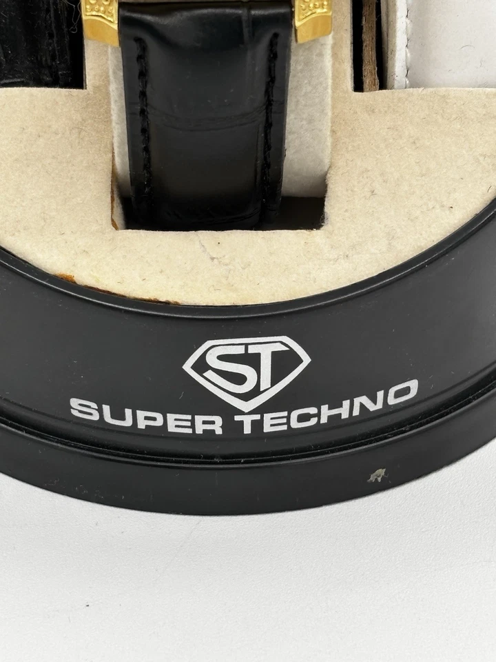NUEVO Reloj Hombre Super Techno I-5371 Tono Oro Diamante .12 CT Foto 3 de 4