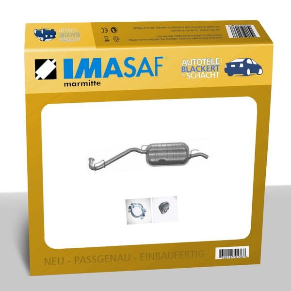 Imasaf ESD Auspuff Endtopf für Renault Clio I 1.2/1.4/1.9 D 40-58KW M. ABS-image