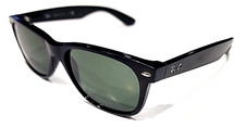 Ray Ban RB2132 901L New Wayfarer Black Green Sunglasses 55-18 145