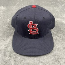 Vtg New Era St. Louis Cardinals Navy Blue Deadstock Snapback Baseball Hat M-L