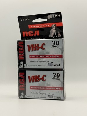 NEW SEALED RCA VHS-C Camcorder Video Tape 30 Minutes Standard Grade 2 Pack