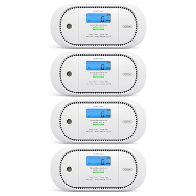 CO Melder X-Sense XC01-R Kohlenmonoxidmelder LCD-Display 5 Jahres Batterie [4ER]
