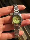 Vintage Seiko 5 Automatic 21 Jewels Day/Date Light Green Dial Women's Watch 4206