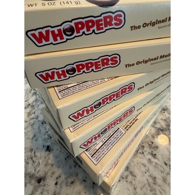 Whoppers Malted Milk Balls 6 Pack 5 oz Boxes Chocolate Candy Snacks Theater Box