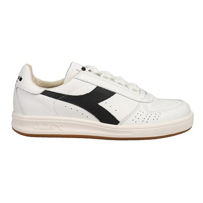 diadora B.Elite H Italia Sport Perforated Lace Up  Mens White Sneakers Casual Sh