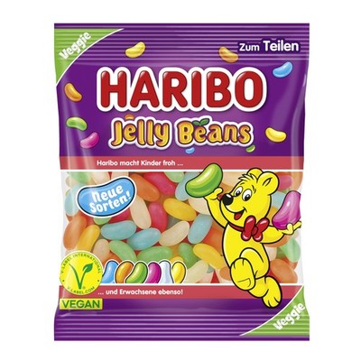 Haribo Jelly Beans Zucker Dragees mit Geleefüllung Packung 160g