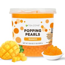 Tea Zone Mango Popping Boba Pearls/ Popping Boba 7 lbs for boba tea