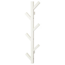 New TJUSIG Hanger Solid Wood Wall Mounted Coat Rack Clothes Hanger White 78 cm