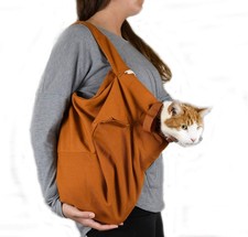 Cat-in-the-Bag Cozy Comfort Carrier - Small Caramel Cat Carrier Soft and Pet ...