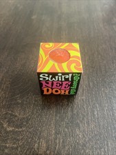 Schylling Swirl Nee Doh The Groovy Glob mini Squeeze Ball Orange White Viral