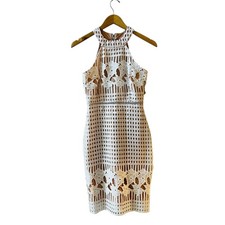 Lulus Nude Cream Sleeve Lace Dress Size XS