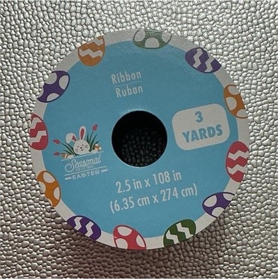 Celebrate It Wire-Edged Printed Ribbon Spool 2.5 in Multicolor Easter