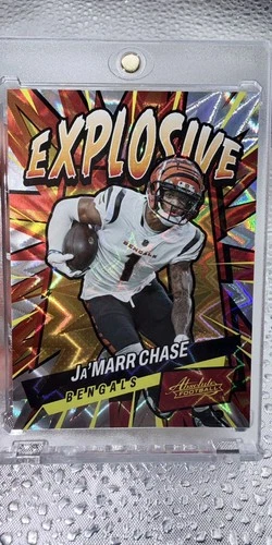 2022 Panini Absolute - Explosive Ja'Marr Chase #E26 CASE HIT!