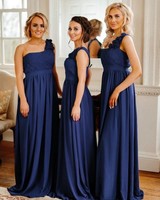 Daisy Chiffon Dress Evening Gown Bridesmaid Dresses One Shoulder Prom Wedding