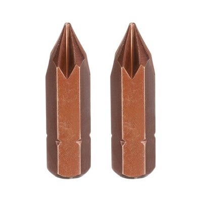 2pcs PH1 Magnetic Phillips Screwdriver Bit 5/16'' Hex Shank 32mm Length S2, Red