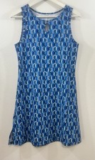 Nuu Muu Ruu Muu Dress Size Medium Black Blue Bluemoon Geo Pattern Pocket NWOT M