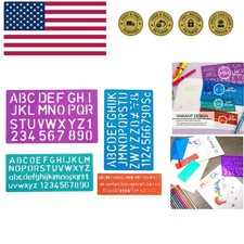 Letter Stencil Set   Alphabet, Number and Signs Kit, Reusable for Painting, F...