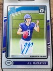 NO RESERVE 2024 Donruss Optic JJ McCarthy Rated Rookie RPS Auto /325 Vikings