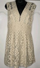 Free People Dress One Million Lovers Lace Mini Dress Size 4 Side Zip Sleeveless