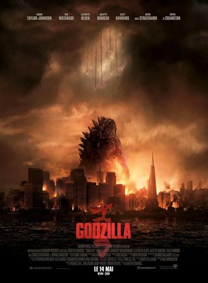 GODZILLA, BRYAN CRANSTON, 2014, REPRO FILMPLAKAT, VINTAGE, HQ.