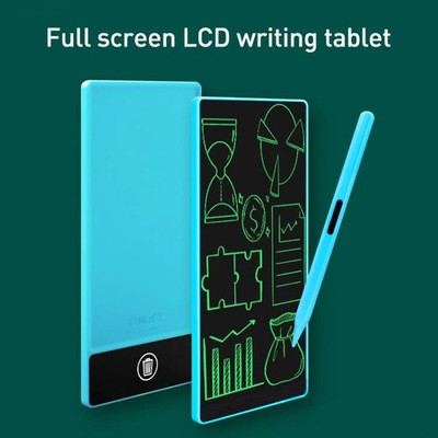 Simple Full Screen LCD Drawing Board Writing Tablet, 6.5+6.0 inch White / Green