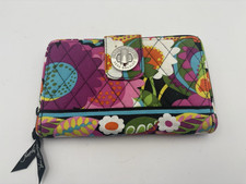 Vera Bradley Va Va Bloom Wallet Organizer Turn Lock Zip Around Floral Retired