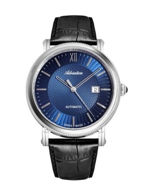 ADRIATICA Men Automatic Casual Watch Classic Dress Blue Dial Waterproof Swiss