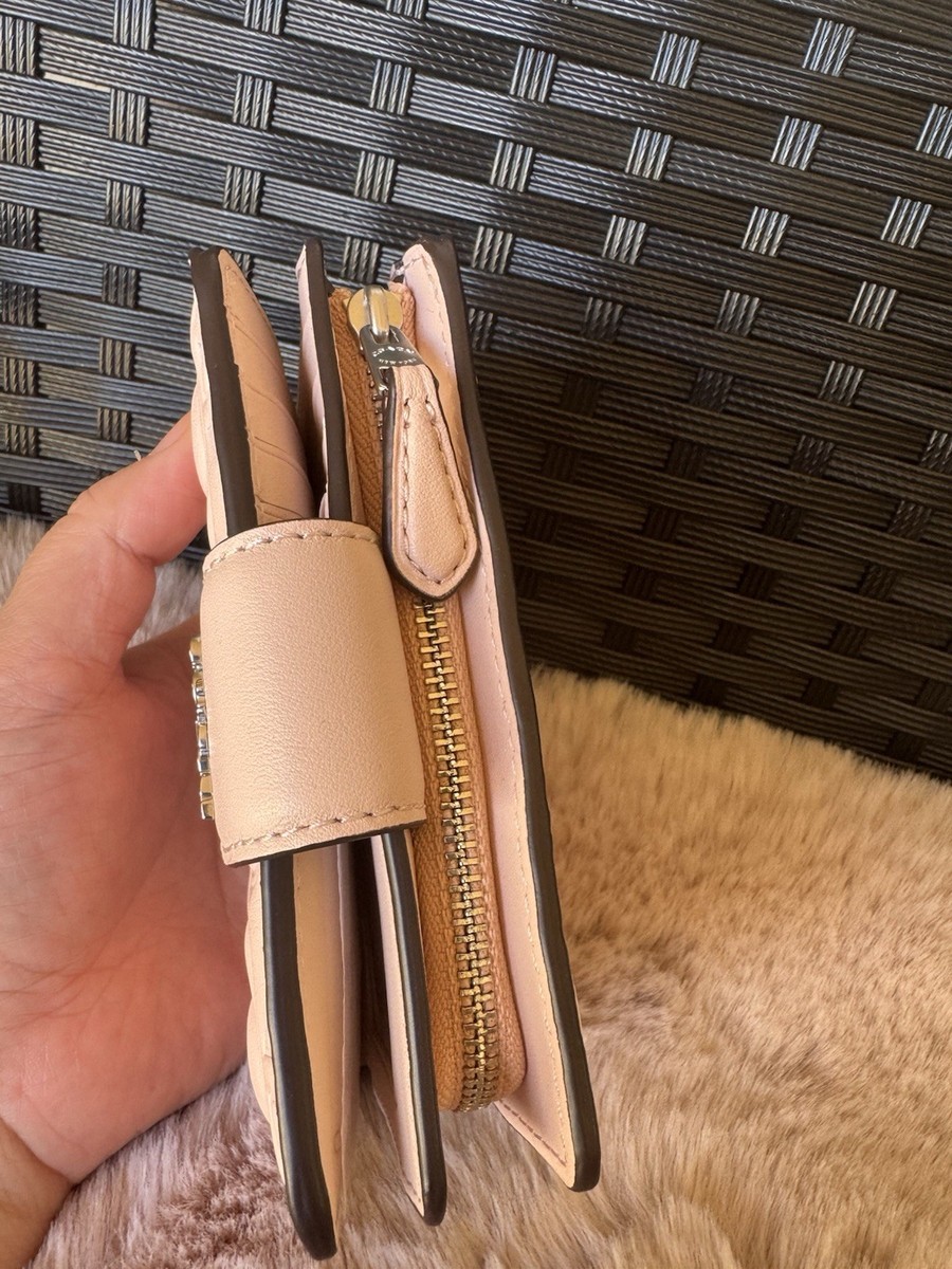 Coach CZ341 Medium Corner Zip Wallet In Signature Leather In Blush