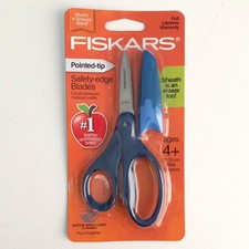 Fiskars 194300 5" Kids Scissors w/ Safety Edge  Sheath RANDOM COLORS 1pc