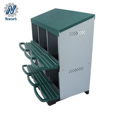 Wall Mount 6-Hole Chicken Nesting Box Eggs Metal Poultry Box Large Vent Hole New