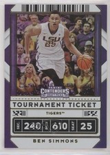 2020 Contenders Draft Picks Variation Tournament Ticket /49 Ben Simmons #14 3h1