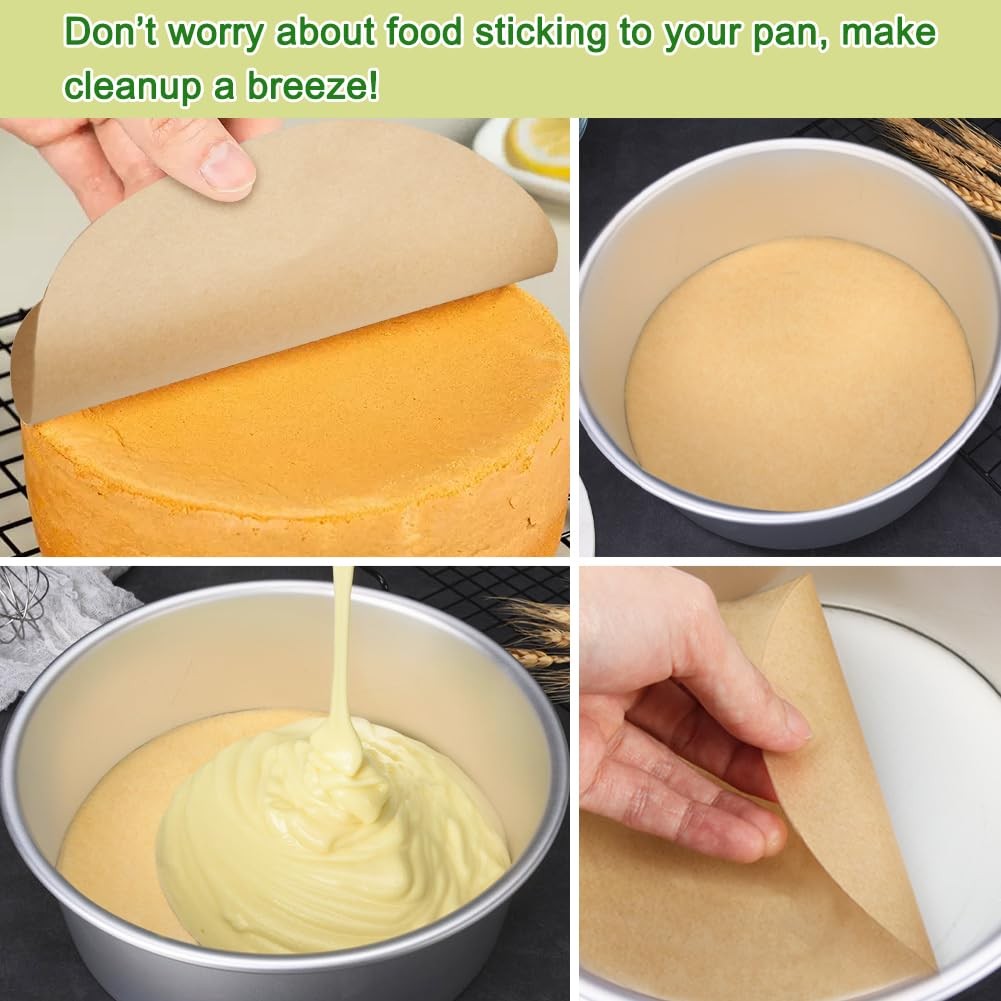 BYKITCHEN 12" Parchment Paper Rounds - 200pc Non-Stick Baking & Pizza Liners