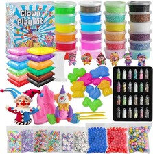 149 Pcs Halloween Clown Jumbo Slime Clay Making Kit For Kids - Multicoloured