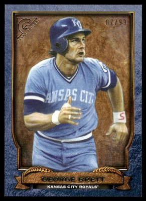 2017 Topps Gallery #HOF-8 George Brett Hall of Fame Gallery Blue #/99