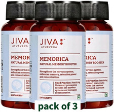 3  Jiva Ayurveda MEMORICA Tablets 120   Natural Memory  Brain Booster