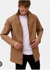 Percival Auxilliary Sherlock Short Waterproof Trench Coat Beige XL 
