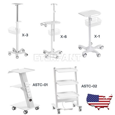 Medical Mobile Rolling Cart for Ultrasound Imaging Scanner/Patient Monitor