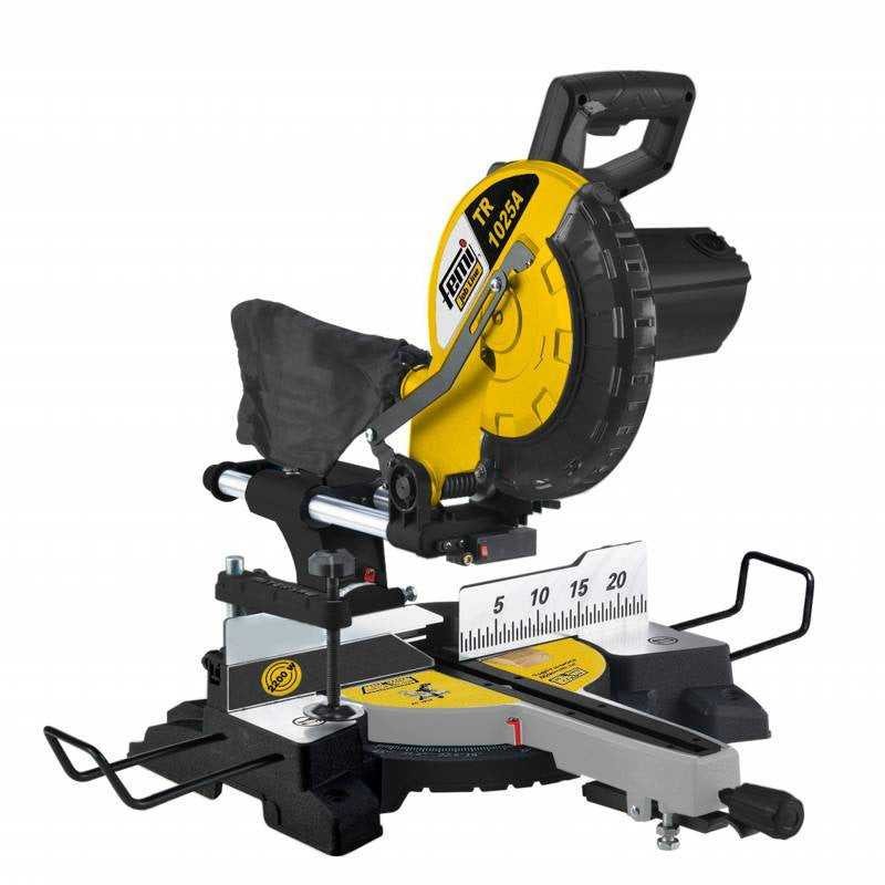 Scie radiale FEMI TR 1025A à inclinaison double pour coupes d'onglets précises