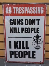 No Trespassing vintage metal sign Retro Man Cave Wall Decor Item #W03