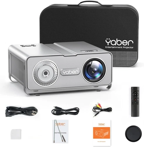 YABER Projector iPhone WiFi mirror and Bluetooth, 15000L Native 1080P Pro U10 4K