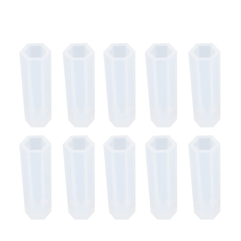 10 Pcs/Set Crystal Point Tower Epoxy Resin Mold Jewelry Pendant Silicone