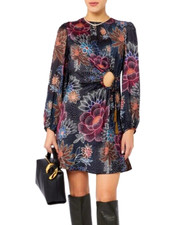 New FARM RIO Mine Floral Long sleeve Mini Dress Size S