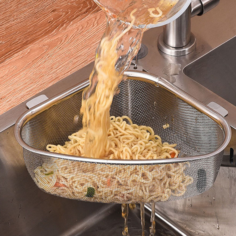 Swan Strainer Basket Triangle Sink Filter Drainer Coat Hanger Drainage
