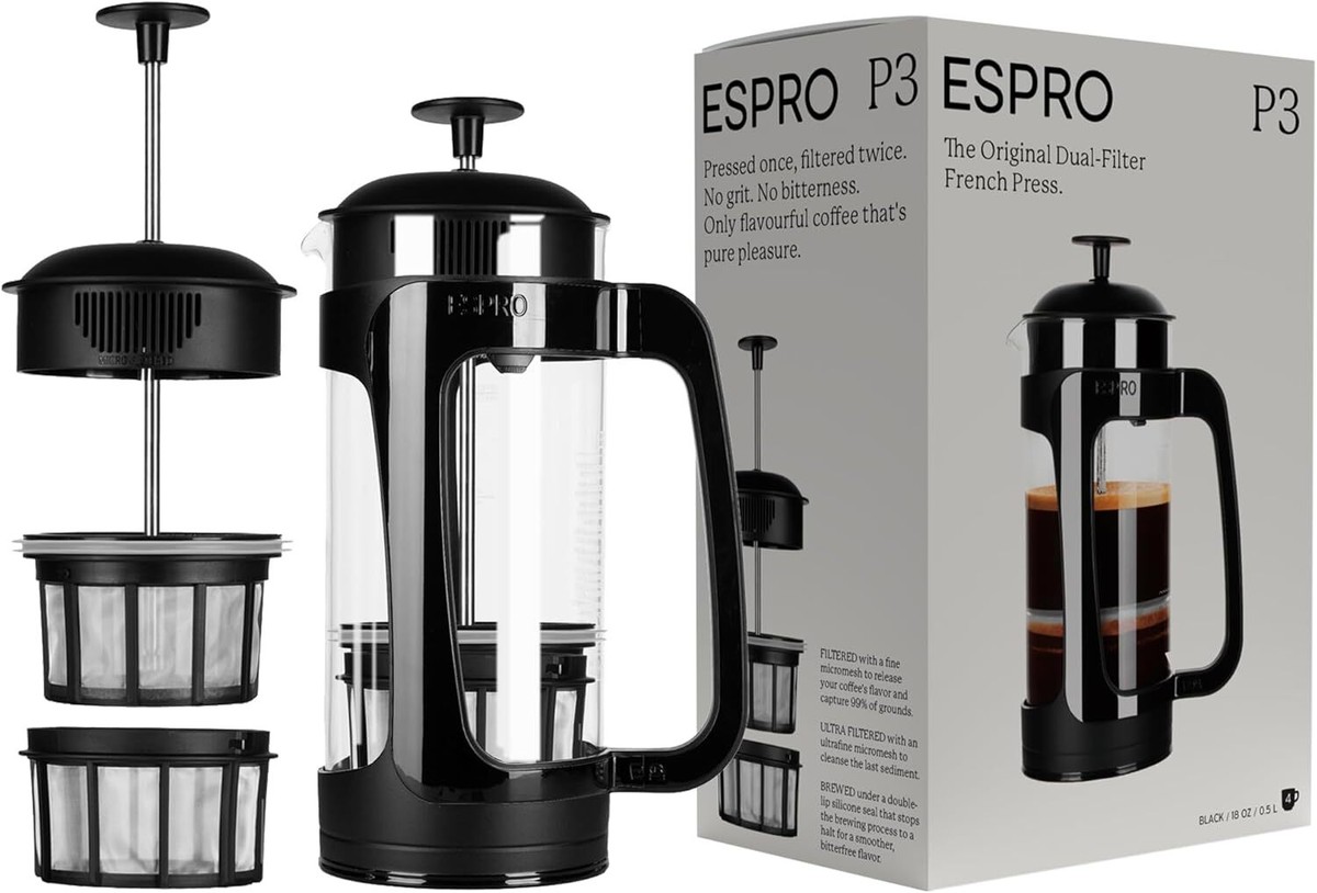 ESPRO P3 Small French Press Coffee Maker 18 ounce Double 18