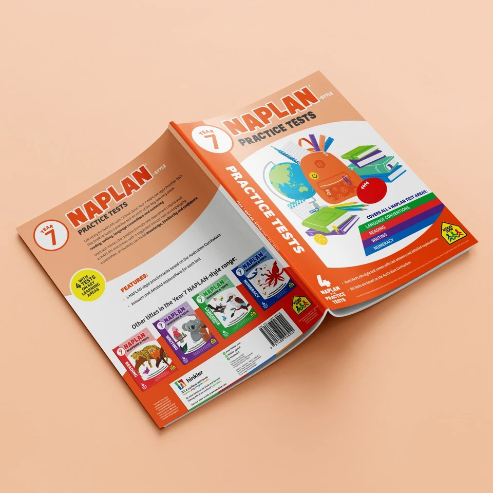 2022 Year 7 Naplan Style Practice Tests Learning Hinkler Book School Zone - Image 4 of 4