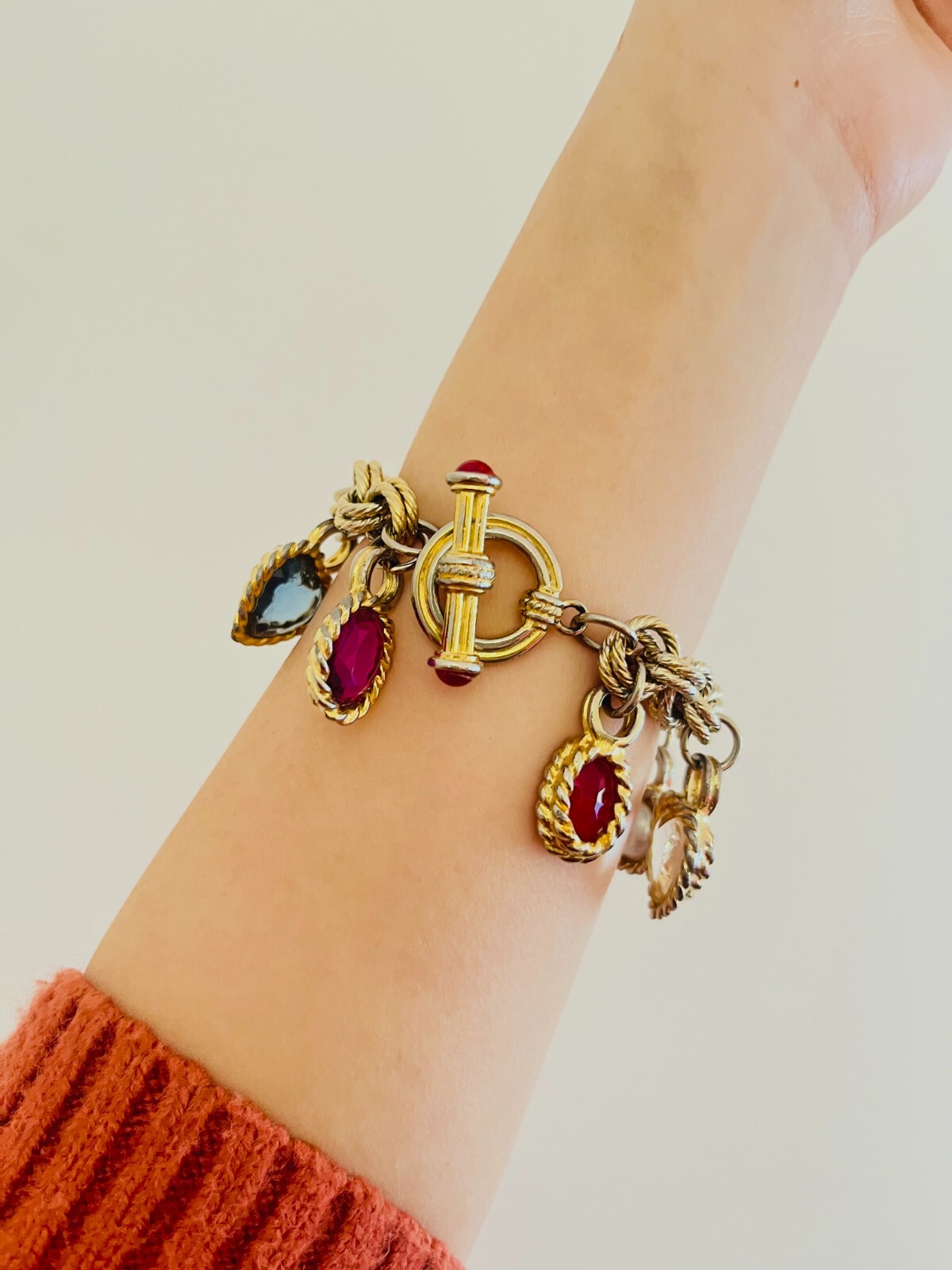 Givenchy Vintage Gripoix Ruby Amethyst Sapphire P… - image 3