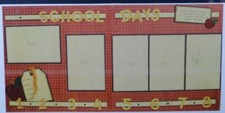 Scrapbook Layout Page Kit 12x12-- 2 Page Layout SCHOOL DAYS