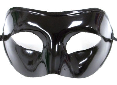 Smooth Black Mardi Gras Dance Masquerade Mask Favorite Men