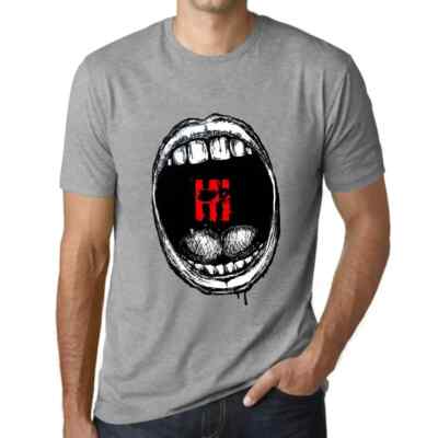 Herren Grafik T-Shirt Ausdrücke im Mund Hallo   Mouth Expressions Hi